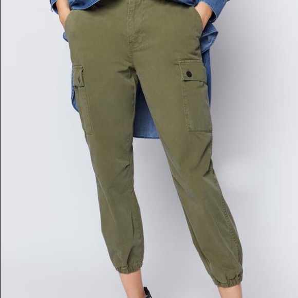 Zara khaki ZW premium cargo pants - Picture 2 of 5